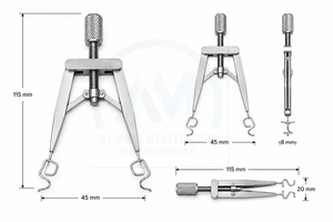 Instrumento Quirúrgico Al Mida, Gancho de Acero Inoxidable para Operaciones Quirúrgicas Manuales, Certificado CE Clase I - Product Image 5