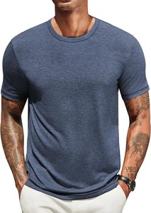 T-shirt Homme en Coton Doux Coupe Slim Vente en Gros Décontracté Manches Courtes Col Rond Respirant Séchage Rapide Écologique Confortable Quotidien - Product Image 2