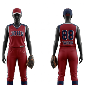 Ensemble d'uniformes de softball en polyester spandex premium 280 GSM, beige, avec panneau latéral à rayures fines, logo personnalisé en twill sublimé - Product Image 6