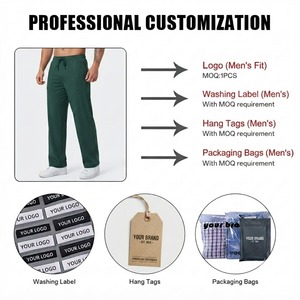 Pantalón cargo gris para hombre, cintura elástica, múltiples bolsillos, corte holgado informal, poliéster de peso medio, ropa de otoño - Product Image 5