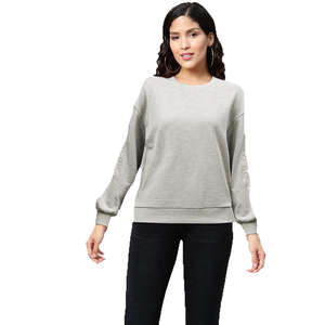 Sudadera con capucha de poliéster de alta calidad al por mayor, sudadera larga personalizada de otoño para mujer - Product Image 6