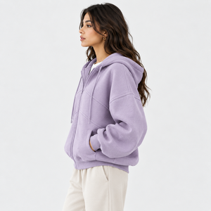 <b>Top</b> Quality <b>Women</b> Zip Up Hoodie Designed with Warm <b>Fleece</b> Offers Comfortable Fit Cozy Feel <b>Women</b> Zip Up Hoodie with Pocket - Product Image 3