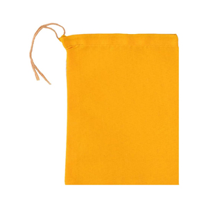 New Simple Design Cotton Yellow Solid Color With Custom Logo And Printing Wholesale Rate Cotton Drawstring <b>Bags</b> - Product Image 2