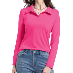 Polo de Manga Larga a Rayas para Mujer, Costuras de Primera Calidad, Apariencia Profesional, Logotipo Personalizado - Product Image 4