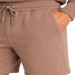 Men Solid Color Crewneck <b>Fleece</b> <b>Sweatshirt</b> Shorts Set Casual Two Piece Tracksuit Comfortable Lounge Activewear Quick Dry Outfit - Product Image 5