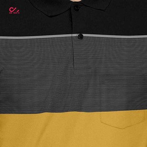 Polo à manches courtes pour homme, coupe classique, design uni avec poche, tissu Oxford respirant, coloris contrastés - Product Image 5