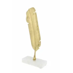 Figura Decorativa Abstracta de Animal en Aluminio Chapado en Oro de Primera Calidad, Pieza Artística para Decoración de Interiores de Casas Modernas, Hecha a Mano y Pulida - Product Image 1
