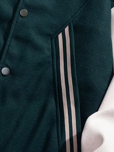 Chaqueta Varsity de Cuero de Diseñador al por Mayor, Chaquetas Varsity de Cuero para Hombre Tallas Grandes, Chaqueta de Cuero Ligera Informal Estilo Preppy con Botones - Product Image 3