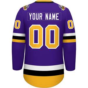 Maillots de hockey personnalisés 2025 pour hommes et enfants, maillot de sport à col en V personnalisé, nom d'équipe, numéro, logo cousu et imprimé - Product Image 2