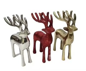 Figura Decorativa de Reno de Metal de Lujo para Hoteles y Lugares de Eventos Navideños - Product Image 1