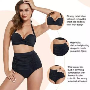 Maillot de bain deux pièces pour femmes, ensemble confortable et extensible, pour piscine, plage et vacances - Product Image 4