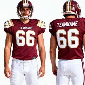 ชุดอเมริกันฟุตบอลคุณภาพสูง แบบย้อนยุคยุค 90 ระบายอากาศได้ดี สำหรับผู้ใหญ่ ผลิตจากผ้าสแปนเด็กซ์/คอตตอน/ใยไผ่ แขนสามส่วน - Product Image 1