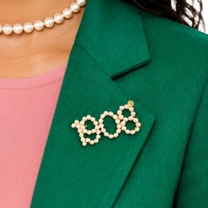 Pearl SLIIV 1908 <b>Pin</b> Elegant <b>Brooch</b> for Women Decorative Lapel Badge Fashion Jewelry Pearl Letter <b>Pin</b> Gift Accessory for Blazer - Product Image 6