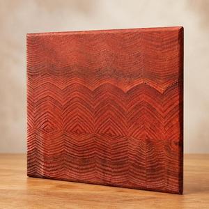 Planche à découper en bois d'acacia naturel de qualité supérieure, forme rectangulaire, épaisseur 1,2 cm, passe au lave-vaisselle, durable, fabriquée à la main, pour la cuisine - Product Image 1