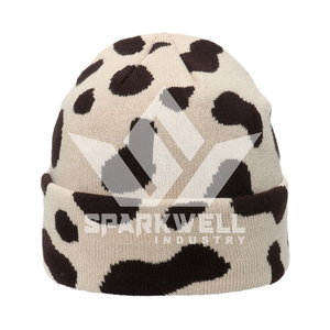 Bonnet en tricot camouflage unisexe 100% acrylique à revers, décontracté, pour l'hiver et les activités de plein air, pour adultes - Product Image 5