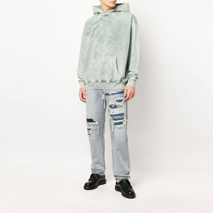 Sudadera con Capucha para Hombre OEM, Estilo Acid Wash, Tejido Grueso de Algodón Terry, con Logotipo Personalizado, Estilo Vintage Lavado, Tie Dye - Product Image 1