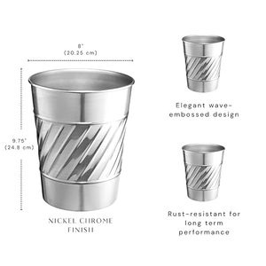 Poubelle en fer de haute qualité au design tendance, conteneur à déchets en métal en gros, logo personnalisé pour le commerce, l'hôtellerie et les bureaux - Product Image 2