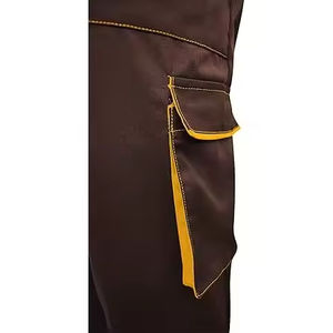 Zohan Creations – Combinaisons de travail unisexes confortables en coton 100 % marron et jaune, personnalisables OEM/ODM, avec plusieurs poches – Fournisseur d'ensembles de travail - Product Image 6