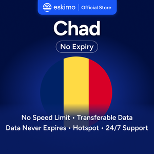 Eskimo Travel Chad 3GB ESIM ไม่มีวันหมดอายุข้อมูล ข้อมูลสำหรับการเดินทางความเร็วสูง 5G/4G ไม่ต้องใช้ซิมการ์ดแบบกายภาพ S-CD-03 สำหรับสมาร์ทโฟน - Product Image 1