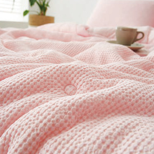 [NONA] DIBAKO MOCHI Modal Cotton Blend Waffle Shape Bedding Set Eco-Friendly Fabric Modern Interior <b>Bed</b> Linen Set - Product Image 6