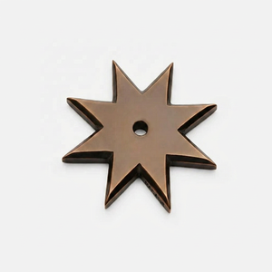 Poignée de meuble élégante en laiton bronze en forme d'étoile, design industriel, durable, pour tiroir et commode - Product Image 1