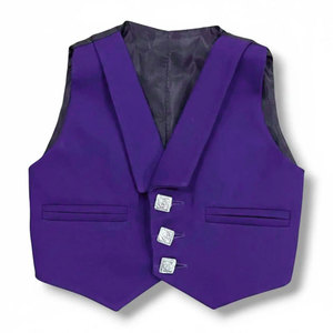 Traje Formal de Chaqueta y Chaleco Estilo Príncipe Charlie Morado para Bebé, para Bodas y Eventos, Estilo Highland, Gran Venta 2026 - Product Image 4