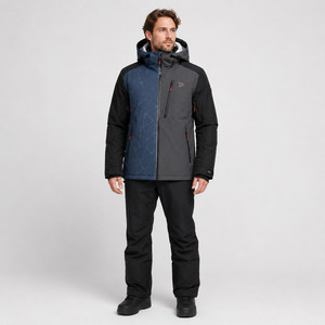 Chaqueta de Esquí con Capucha para Hombre, Diseño de Nubes, Impermeable 10,000mm, Tejido Elástico de 240g para Uso en Exteriores - Product Image 5