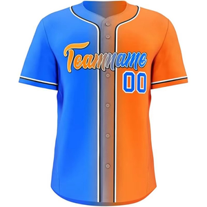 Camiseta de Béisbol Clásica para Hombre, Degradado Rosa y Amarillo, Nombre y Número Personalizables, Uniforme Deportivo, Ropa de Equipo - Product Image 3
