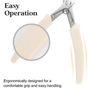 <b>Silicone</b> Grip Keratin Removal Pliers – Stainless Steel Pre-Bonded Hair Extension <b>Tool</b> with Anti-Slip Handle for Salon Use - Product Image 4