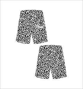 Custom <b>Black</b> and White Maze Pattern Basketball Shorts Breathable Mesh Athletic Training Summer Streetwear Sportswear Gear - Product Image 1