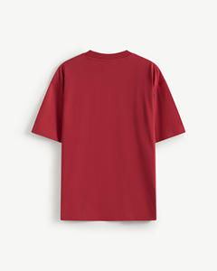 Camiseta de Manga Corta para Hombre, Cuello Redondo, Corte Holgado, Tejido Formal, 100% Algodón Ecológico, Antiarrugas, Transpirable, para Uso Diario - Product Image 2