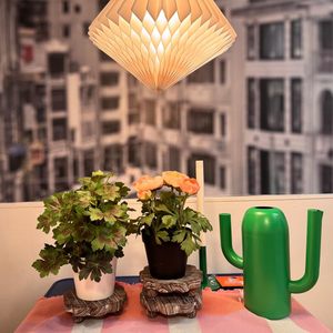 Présentoir en bois festonné en forme de fleur, plateau surélevé pour pot de fleurs, bougie, comptoir de cuisine, décoration intérieure, vente en gros - Product Image 4