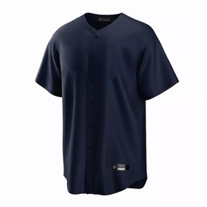 Maillot de baseball New York pour homme, gris, manches courtes, col en V, boutons sur le devant, imprimé en twill, coupe classique, adulte, toutes saisons - Product Image 5