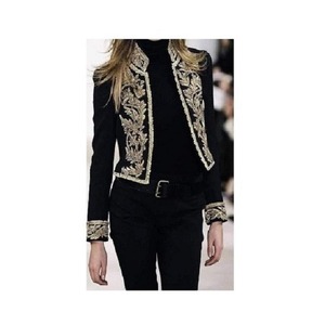 Veste en jean tendance brodée à la main pour femme, taille XL, idéale pour les soirées, export en gros - Product Image 1