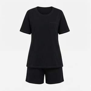 Ensemble de vêtements de maison de haute qualité en 2 pièces, t-shirt à manches courtes et short, nouveau ensemble estival pour femmes - Product Image 1