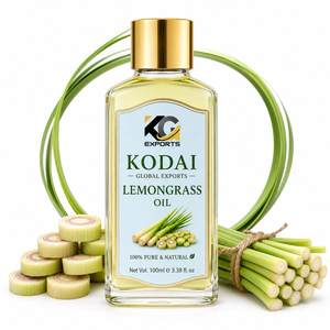 Aceite Esencial de Limoncillo de Tamil Nadu 100% Puro y Natural de Primera Calidad, Destilado al Vapor, para Aromaterapia y Cuidado Facial, Kodai Global Export - Product Image 1