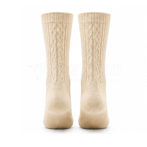 Premium Ribbed Knit Men <b>Socks</b> Crew Length Cotton Blend Anti-Bacterial <b>Thick</b> Comfortable Breathable Durable Fabric Daily Casual - Product Image 2