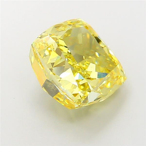 Diamant de laboratoire élégant, jaune vif fantaisie, taille coussin, excellente taille, certifié IGI, type CVD 2A, pierre précieuse non montée pour joaillerie fine - Product Image 6
