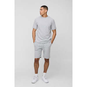 Ensemble de vêtements de sport pour homme, été, 2 pièces, t-shirts à col rond respirants, ensemble décontracté, haut à manches courtes et short de course - Product Image 6