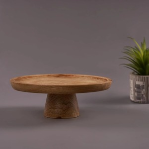 Elegante Soporte de Madera para Postres con Acabado Liso y Base Resistente y Estable, Ideal para una Presentación de Postres con Estilo y para la Mesa - Product Image 1