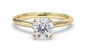 แหวนเพชรทรงกลมขอบมีด 0.30 กะรัต เพชรเพาะเลี้ยงในห้องปฏิบัติการ ตัวเรือนทอง 18K และแพลตตินัม - Product Image 3