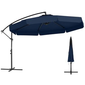 <b>Navy</b> 10 Feet Patio Cantilever Umbrella Stylish Outdoor Furniture <b>Accessory</b> - Product Image 1