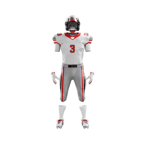 Ensemble d'uniformes de football américain, maillot et pantalon rouge et blanc, 22, manches courtes, évacuation de l'humidité, pour hommes adultes, toutes saisons, impression sublimée - Product Image 5