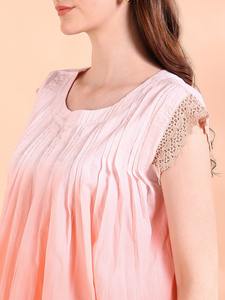 มาเอส่าเสื้อผ้าฝ้ายผู้หญิง ลายมัดย้อม ลำลอง ทรงปกติ คอกลม แขนสั้น ผ้าบางเบาและระบายอากาศได้ดี - Product Image 5