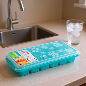 Vassoio per cubetti di ghiaccio Glacier a 12 scomparti, adatto al congelatore e alla lavastoviglie, in plastica, per uso domestico - Product Image 3