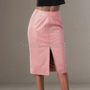 Nouvelle jupe en cuir ajustée pour femme, style européen et américain, tendance, simple et polyvalente 2026 - Product Image 3