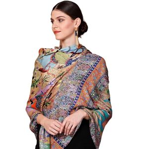 Étole en bambou doux et fin pour femmes Pashtush, motif imprimé Shikaardar - Product Image 2