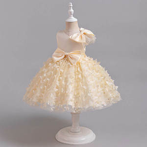 Vestido de Princesa Elegante con Apliques de Mariposa y Tul Abullonado para Niñas de 1 a 12 Años, Venta al Por Mayor, Premium - Product Image 2