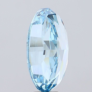 Diamant ovale de qualité supérieure, cultivé en laboratoire, bleu vif fantaisie, pureté VVS2, polissage excellent, certifié IGI, diamant CVD en vrac, approvisionnement pour l'exportation. - Product Image 2