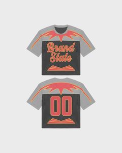 Brand State Mesh Jersey Tracksuit <b>Set</b> | Oversized Graphic Hoodie & <b>Jogger</b> Pants | Sports Style Streetwear <b>Matching</b> <b>Set</b> OEM Label - Product Image 2